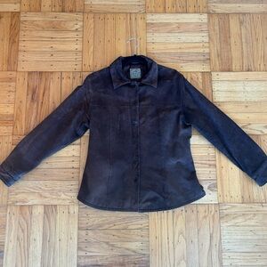 Vintage A.M.I. Brown Suede Coat/Jacket with Satin Lining